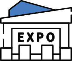 icon of expo pavilion for conferences