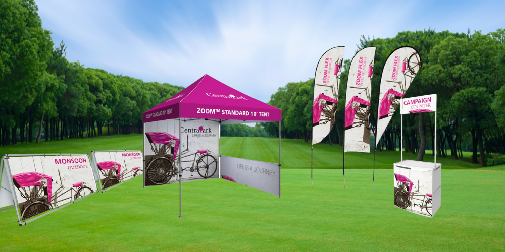 golf tournament signage and event material