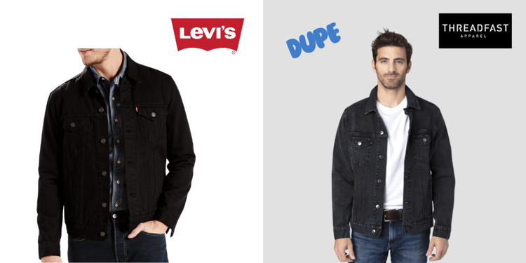 levi denim trucker jacket threadfast dupe