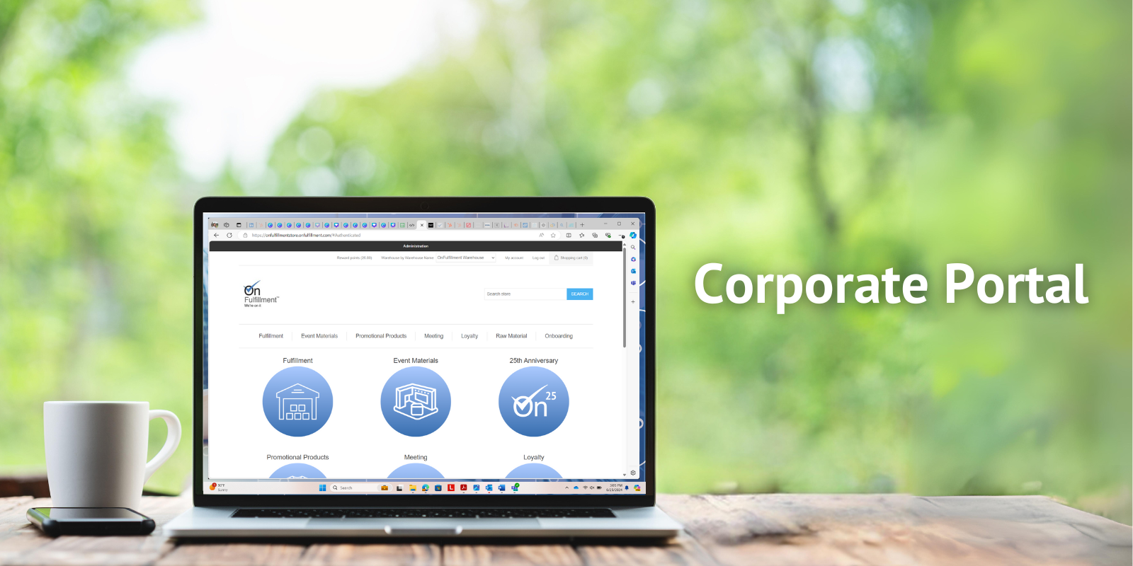 onfulfillment corporate portal on desktop